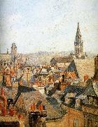 Camille Pissarro Old under the sun roof oil